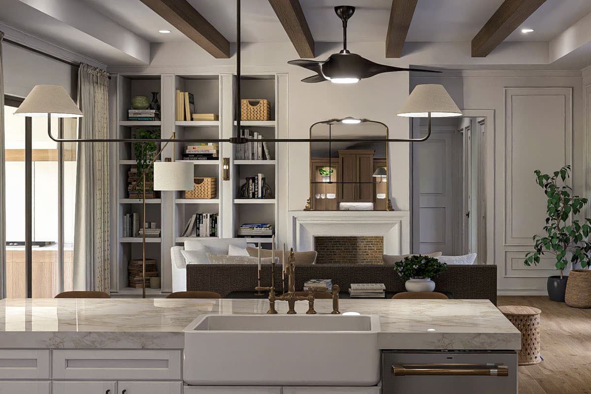 Plan 623452DJ: 3-Bed Transitional House Plan with Outdoor Kitchen and Covered Patio - 2171 sq Ft - Image #13 - New American, Transitional