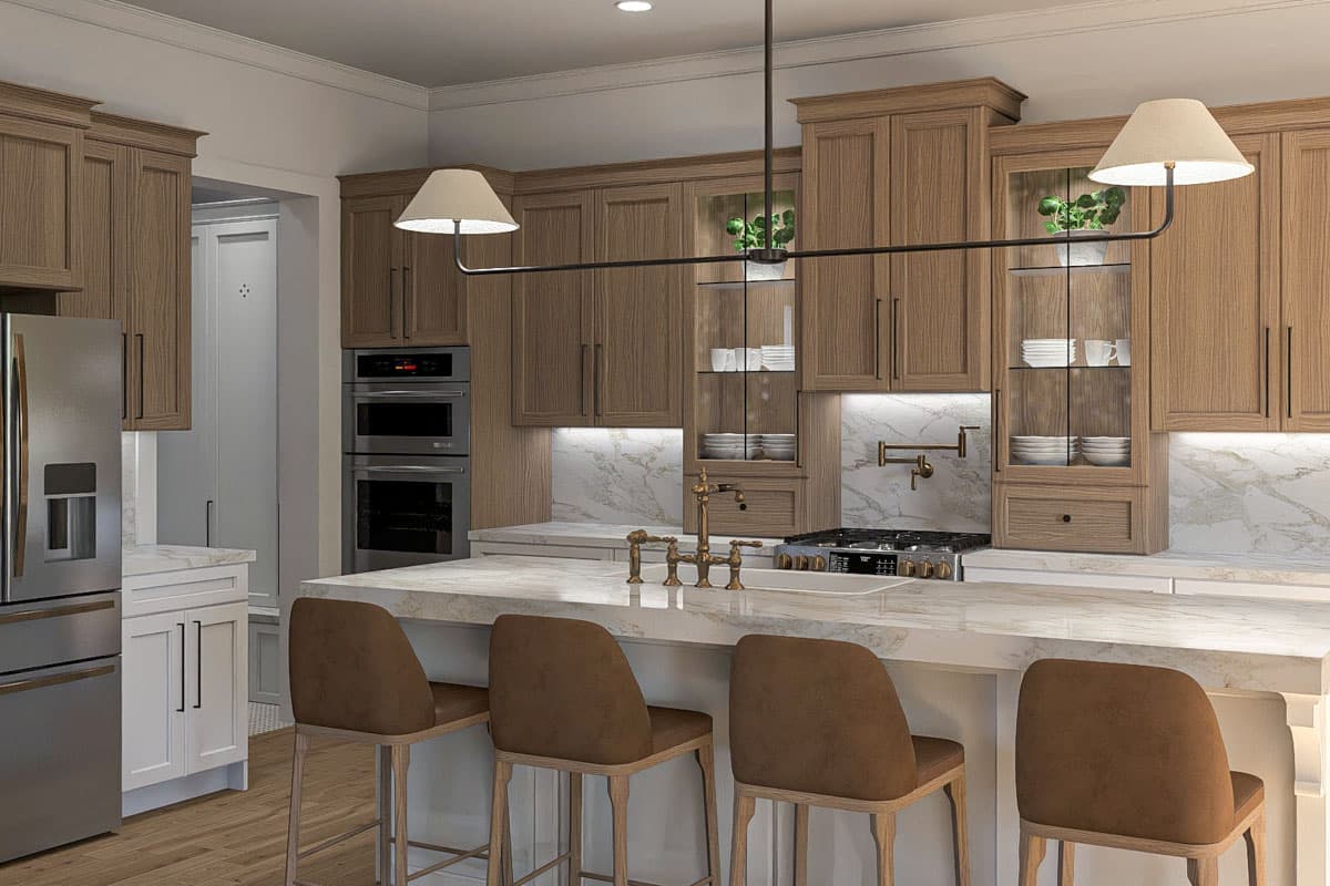 Plan 623452DJ: 3-Bed Transitional House Plan with Outdoor Kitchen and Covered Patio - 2171 sq Ft - Image #14 - New American, Transitional