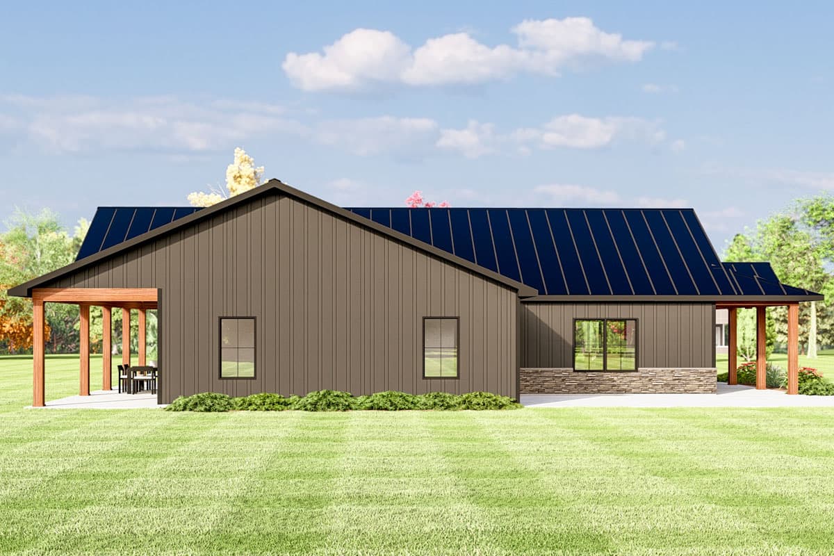Plan 135315GRA: Single-Story Mountain Country House Plan with Workshop - 1440 Sq Ft - Image #6 - Country, Mountain, Ranch
