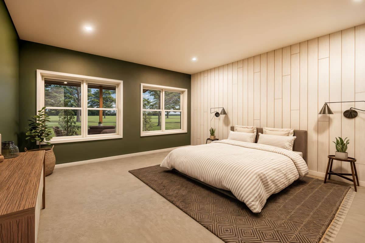 Plan 600011PDZ: 4-Bed Single-Story Craftsman with Sunroom - 3575 Sq Ft - Image #12 - Barndominium, Country, Craftsman, Farmhouse, Ranch
