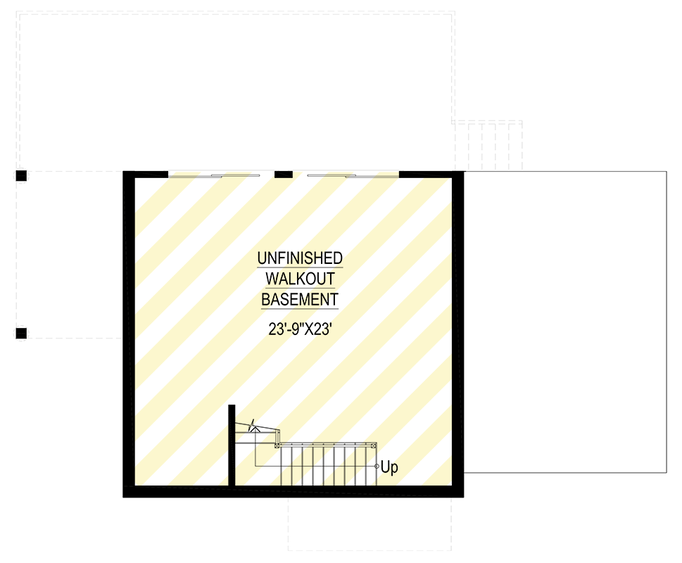 Plan 670009NEA: 2-Bed Modern Lake House Plan with Loft Overlooking Kitchen - 1006 Sq Ft - Floor Plan - Optionally Finished Lower Level - Cottage, Mid Century Modern, Modern, Mountain, Vacation