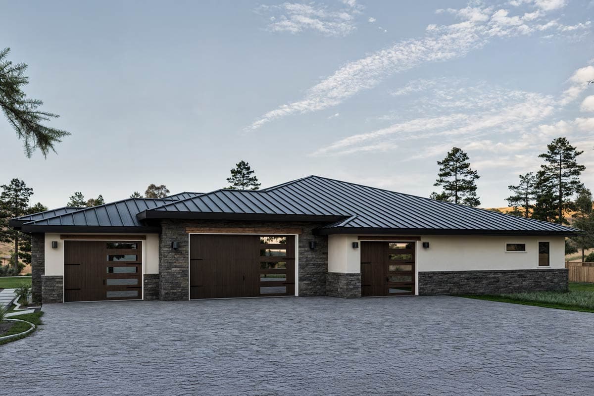 Plan 307725RAD: 4-Bed Modern Prairie House Plan with Media Room - 4339 Sq Ft - Image #9 - Modern, Prairie