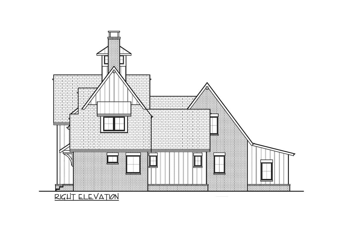 Plan 93216EL: 4-Bed Transitional New American House Plan with Outdoor Kitchen - 3496 Sq Ft - Image #6 - Contemporary, Country, Modern Farmhouse, New American, Transitional