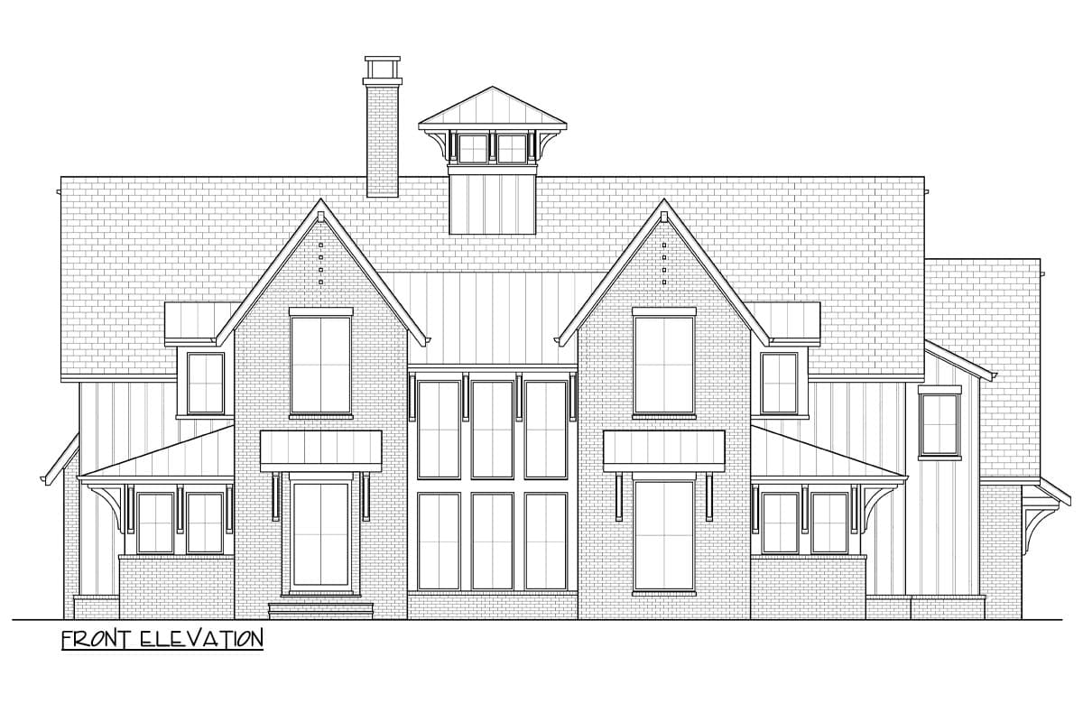 Plan 93218EL: 5-Bed Contemporary New American House Plan with Outdoor Living Space -  4118 Sq Ft - Image #17 - Contemporary, New American, Transitional
