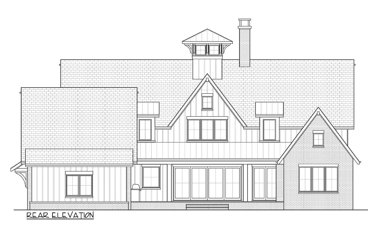 Plan 93218EL: 5-Bed Contemporary New American House Plan with Outdoor Living Space -  4118 Sq Ft - Image #19 - Contemporary, New American, Transitional