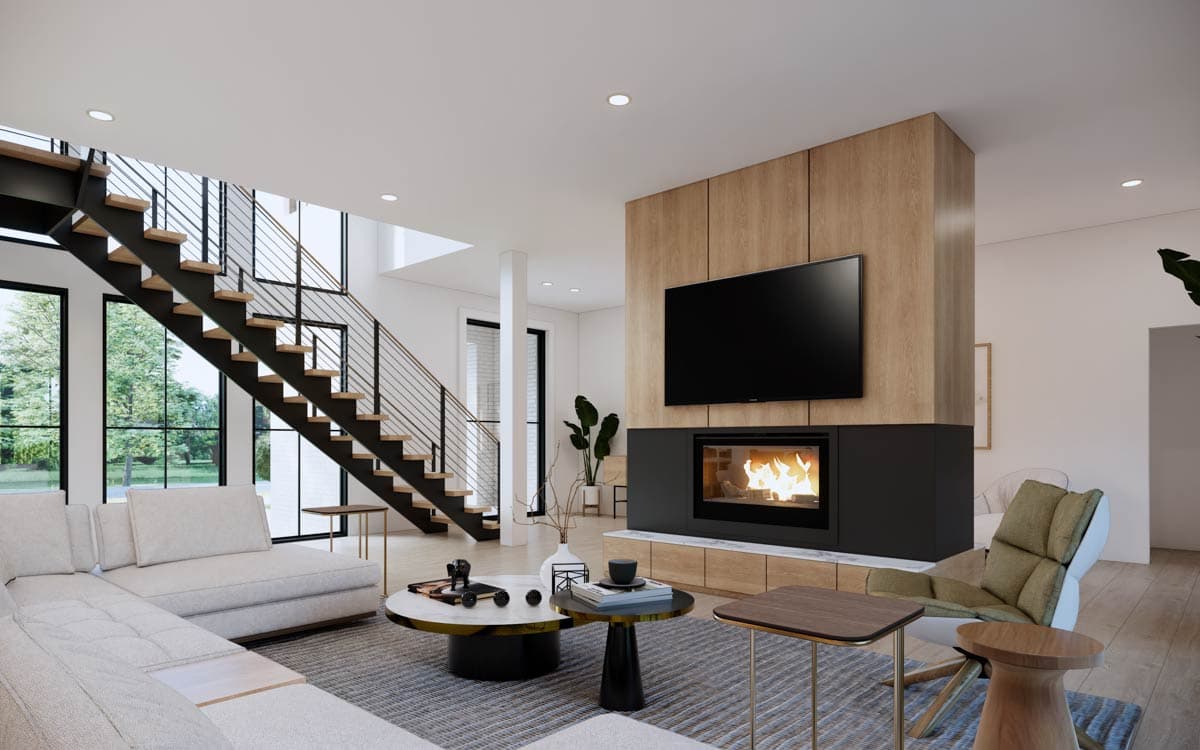 Plan 93218EL: 5-Bed Contemporary New American House Plan with Outdoor Living Space -  4118 Sq Ft - Image #6 - Contemporary, New American, Transitional