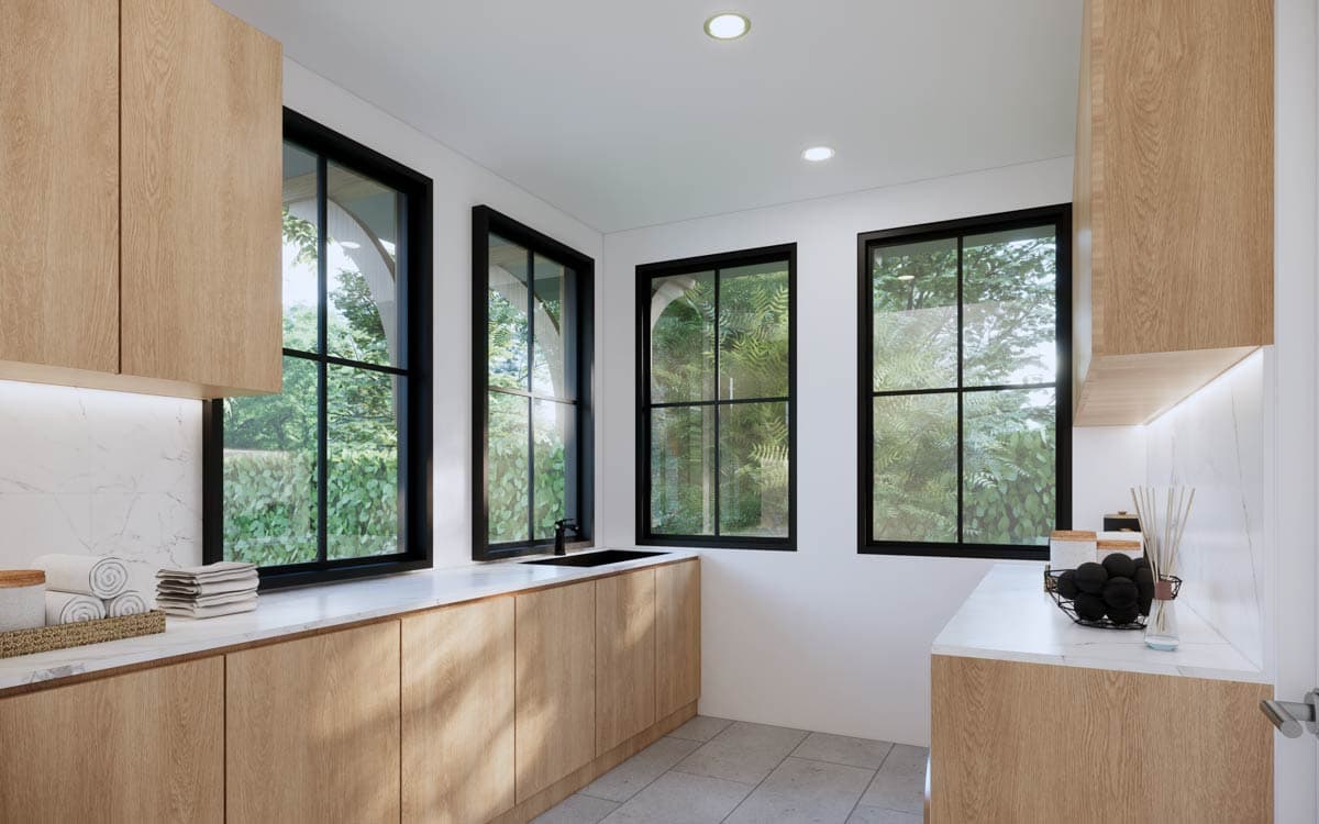 Plan 93218EL: 5-Bed Contemporary New American House Plan with Outdoor Living Space -  4118 Sq Ft - Image #10 - Contemporary, New American, Transitional