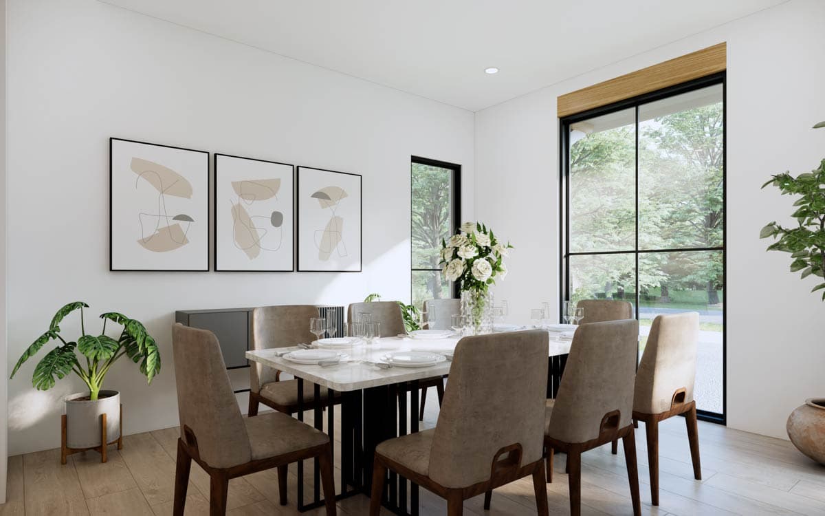 Plan 93218EL: 5-Bed Contemporary New American House Plan with Outdoor Living Space -  4118 Sq Ft - Image #9 - Contemporary, New American, Transitional