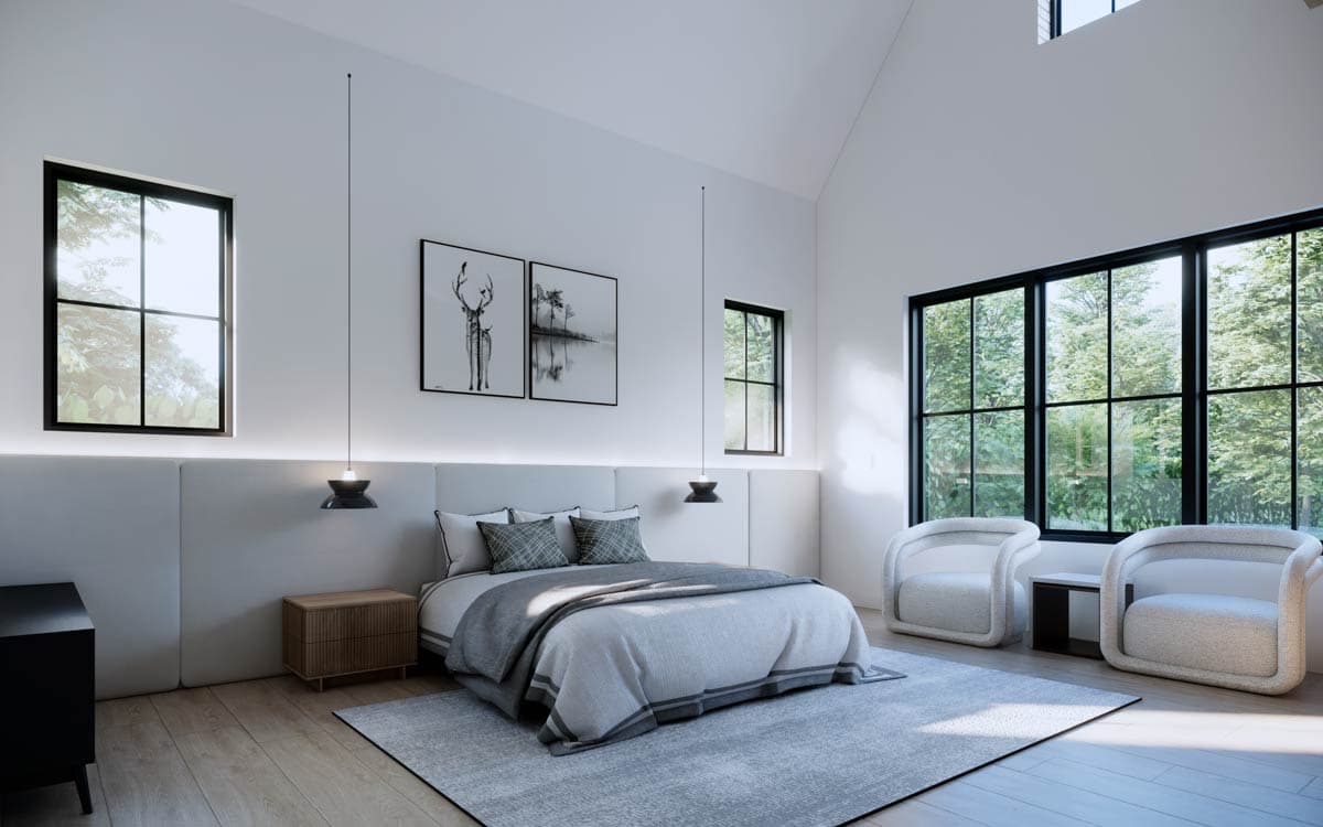 Plan 93218EL: 5-Bed Contemporary New American House Plan with Outdoor Living Space -  4118 Sq Ft - Image #11 - Contemporary, New American, Transitional