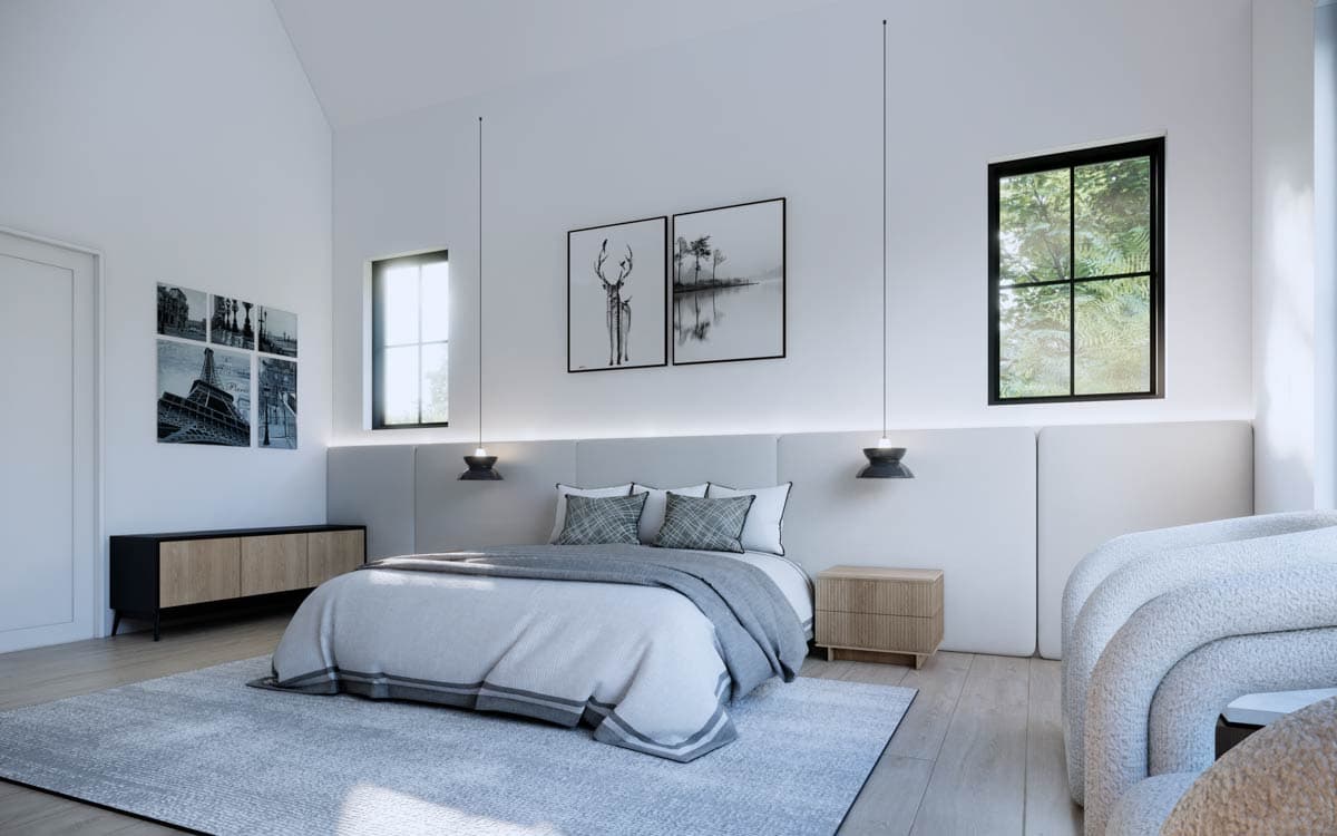 Plan 93218EL: 5-Bed Contemporary New American House Plan with Outdoor Living Space -  4118 Sq Ft - Image #12 - Contemporary, New American, Transitional