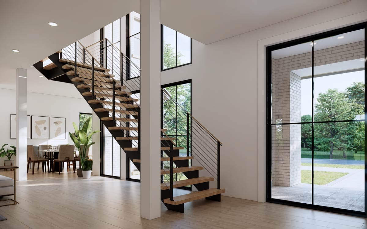 Plan 93218EL: 5-Bed Contemporary New American House Plan with Outdoor Living Space -  4118 Sq Ft - Image #16 - Contemporary, New American, Transitional