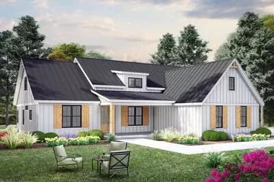 3-Bed Country Farmhouse Plan with Optional Garage Bay Addition - 2227 Sq Ft