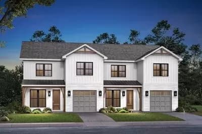 2-Story Modern Farmhouse Duplex with 3-Bed, 2.5-Bath Units Under 1600 Sq Ft