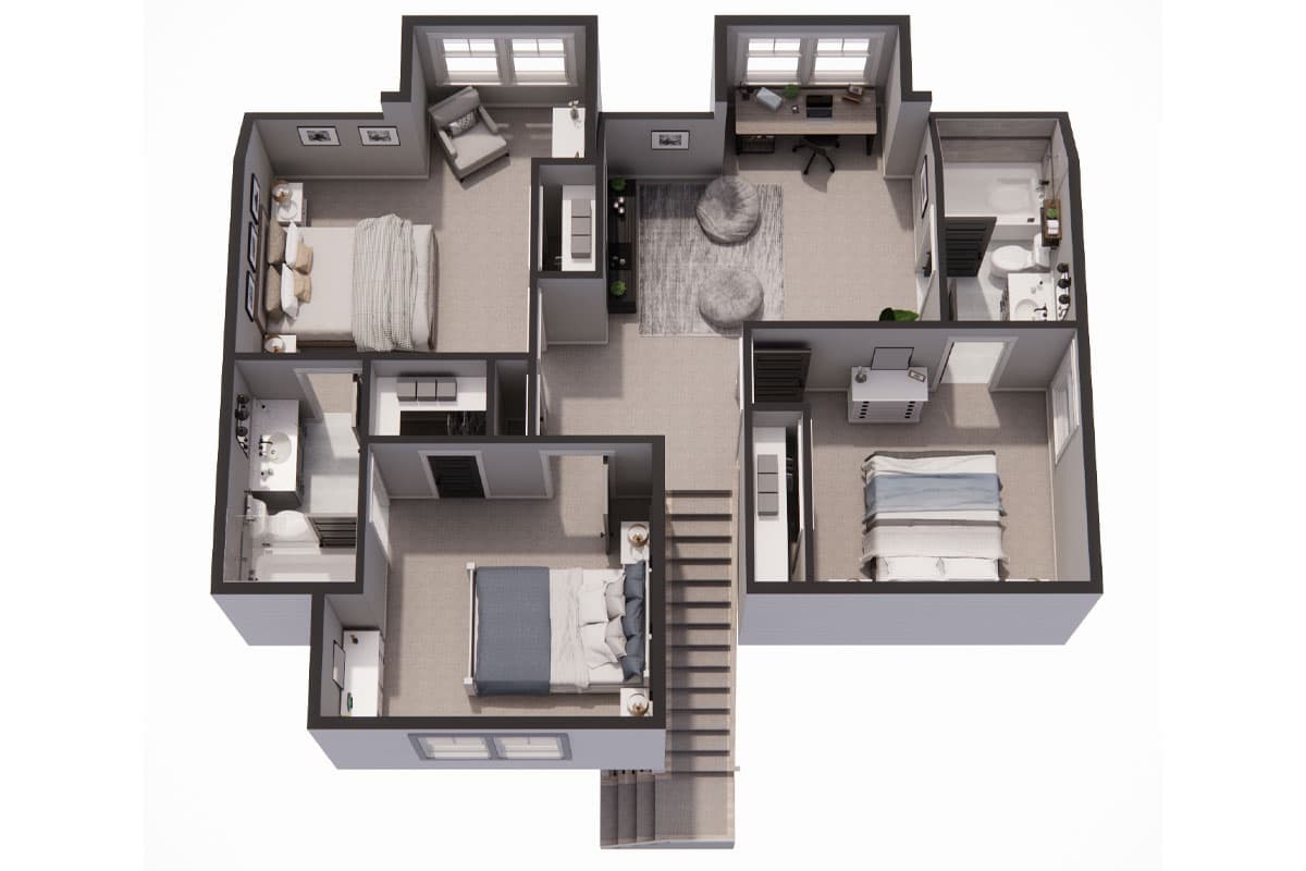 Plan 14879RK: 3-Bed Cottage House Plan with Second-Floor Loft - 2230 Sq Ft - Image #48 - Cottage, Country, Farmhouse, Modern Farmhouse