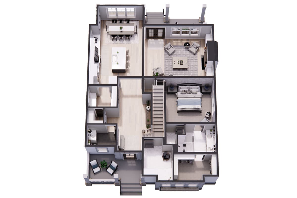 Plan 14879RK: 3-Bed Cottage House Plan with Second-Floor Loft - 2230 Sq Ft - Image #47 - Cottage, Country, Farmhouse, Modern Farmhouse