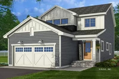 4-Bedroom Traditional House Plan with Loft and Jack and Jill Bathroom - 1978 Sq Ft