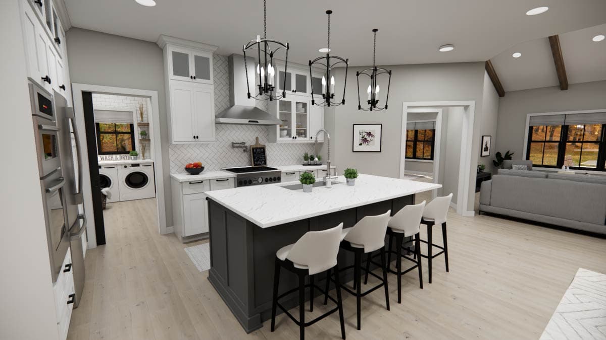 Plan 14888RK: One-Story Country Farmhouse Plan with Flex Room - 1688 Sq Ft - Image #16 - Country, Farmhouse, Modern Farmhouse, Ranch, Traditional