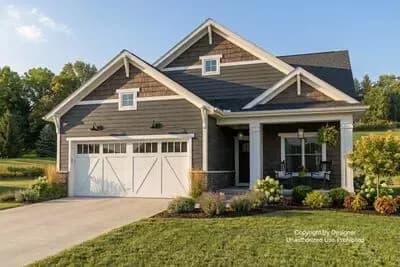 2-Bed Traditional House Plan with Vaulted Great Room - 1688 Sq Ft