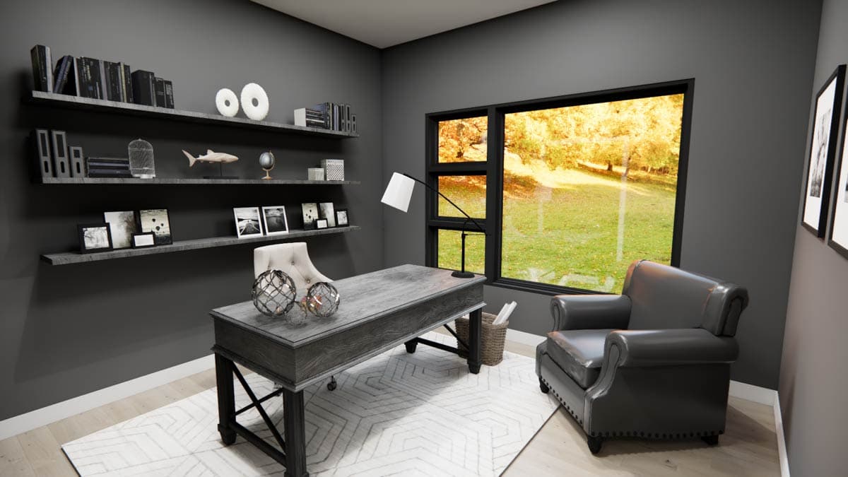 Plan 14891RK: Single-Story Modern House Plan with Main Floor Master -1688 Sq Ft - Image #10 - Contemporary, Mid Century Modern, Modern, Northwest, Vacation