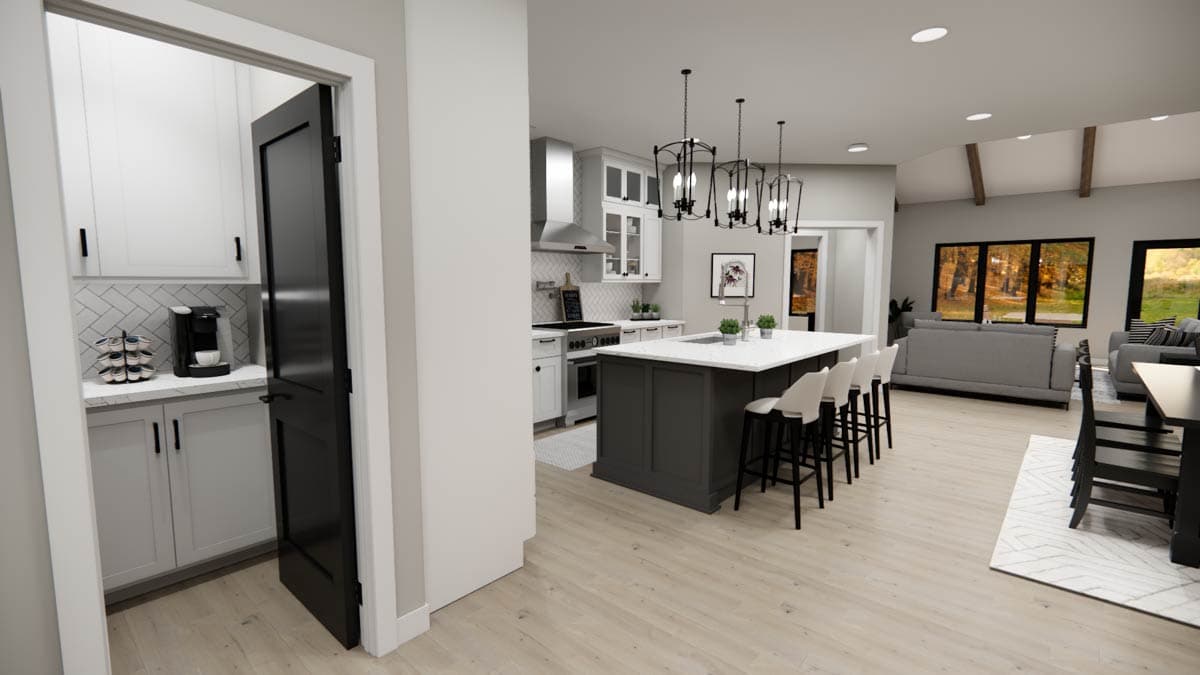 Plan 14891RK: Single-Story Modern House Plan with Main Floor Master -1688 Sq Ft - Image #12 - Contemporary, Mid Century Modern, Modern, Northwest, Vacation