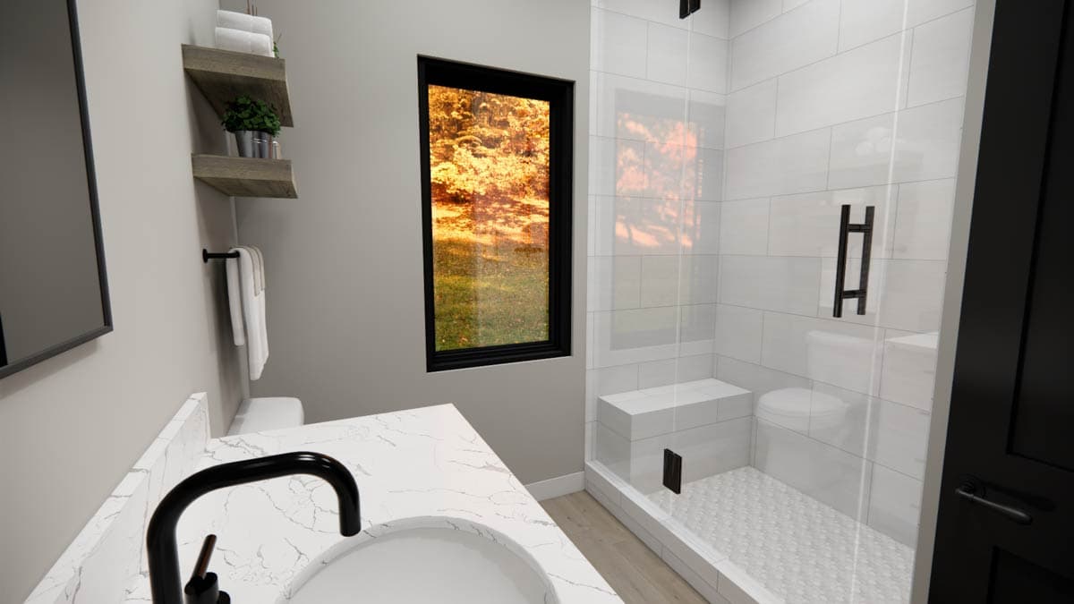 Plan 14891RK: Single-Story Modern House Plan with Main Floor Master -1688 Sq Ft - Image #15 - Contemporary, Mid Century Modern, Modern, Northwest, Vacation