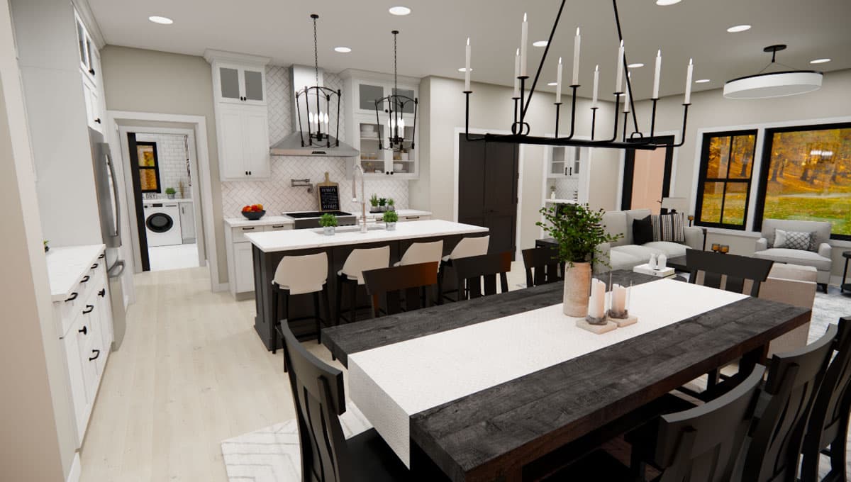 Plan 14893RK: 3-Bed Modern Farmhouse with Home Office - 2142 Sq Ft - Image #11 - Bungalow, Country, Craftsman, Modern Farmhouse, New American, Traditional