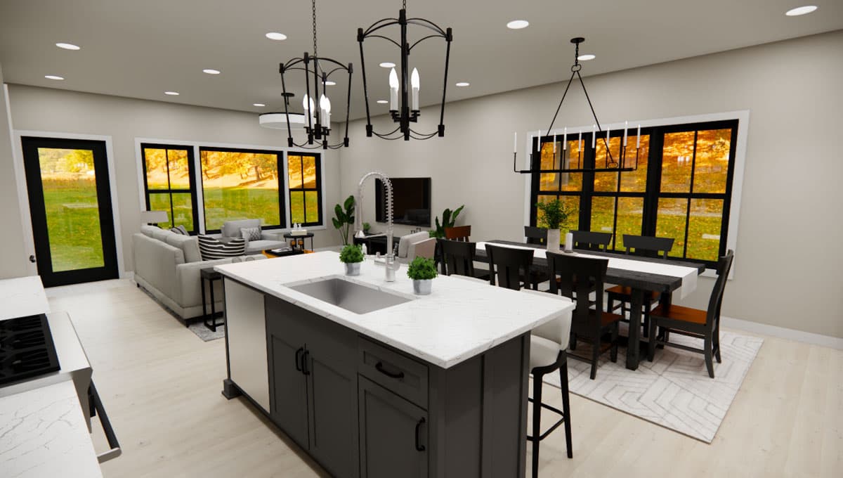 Plan 14893RK: 3-Bed Modern Farmhouse with Home Office - 2142 Sq Ft - Image #18 - Bungalow, Country, Craftsman, Modern Farmhouse, New American, Traditional