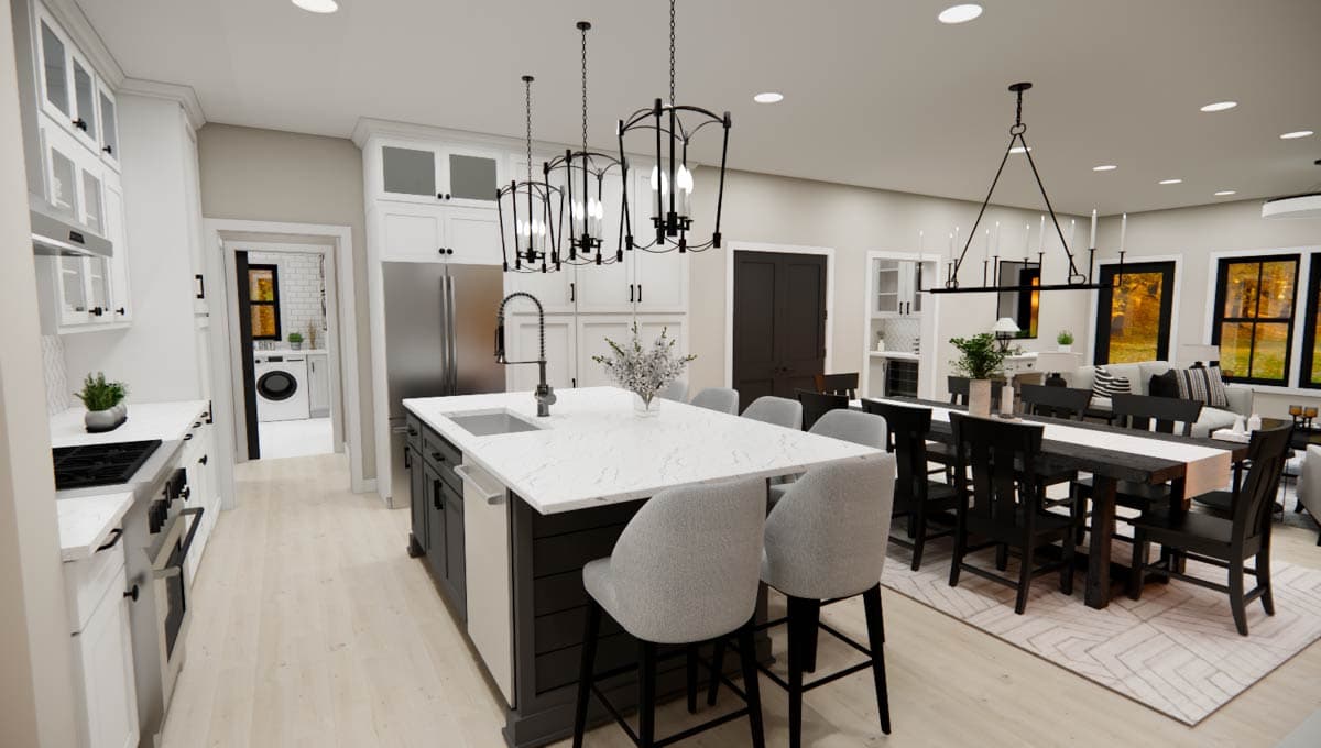 Plan 14896RK: One-Story Transitional New American House Plan with Loft Above - 2280 Sq Ft - Image #13 - Craftsman, Modern Farmhouse, New American, Transitional