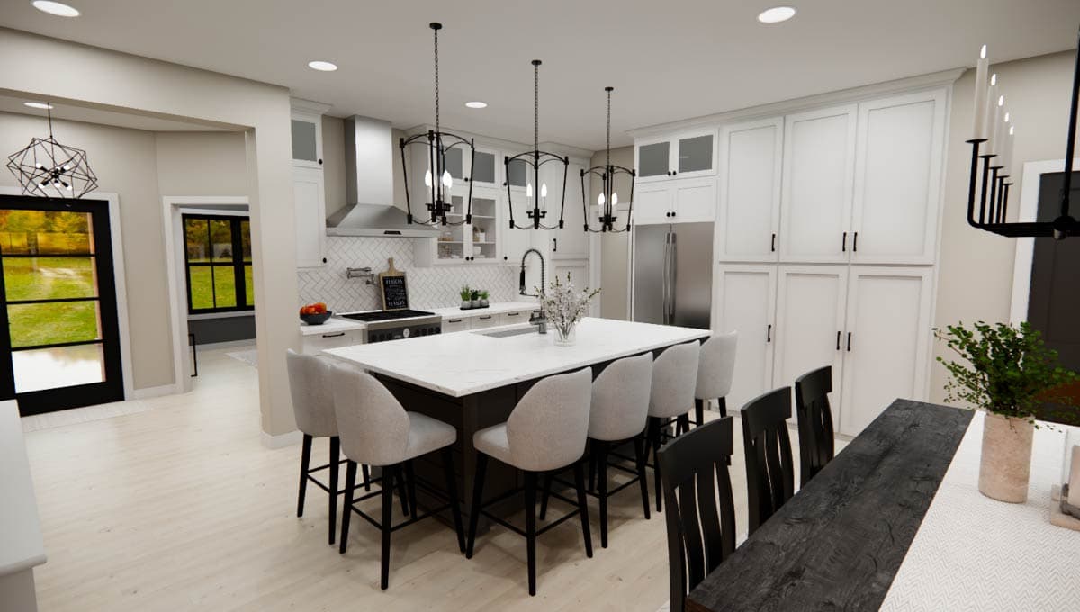 Plan 14896RK: One-Story Transitional New American House Plan with Loft Above - 2280 Sq Ft - Image #14 - Craftsman, Modern Farmhouse, New American, Transitional