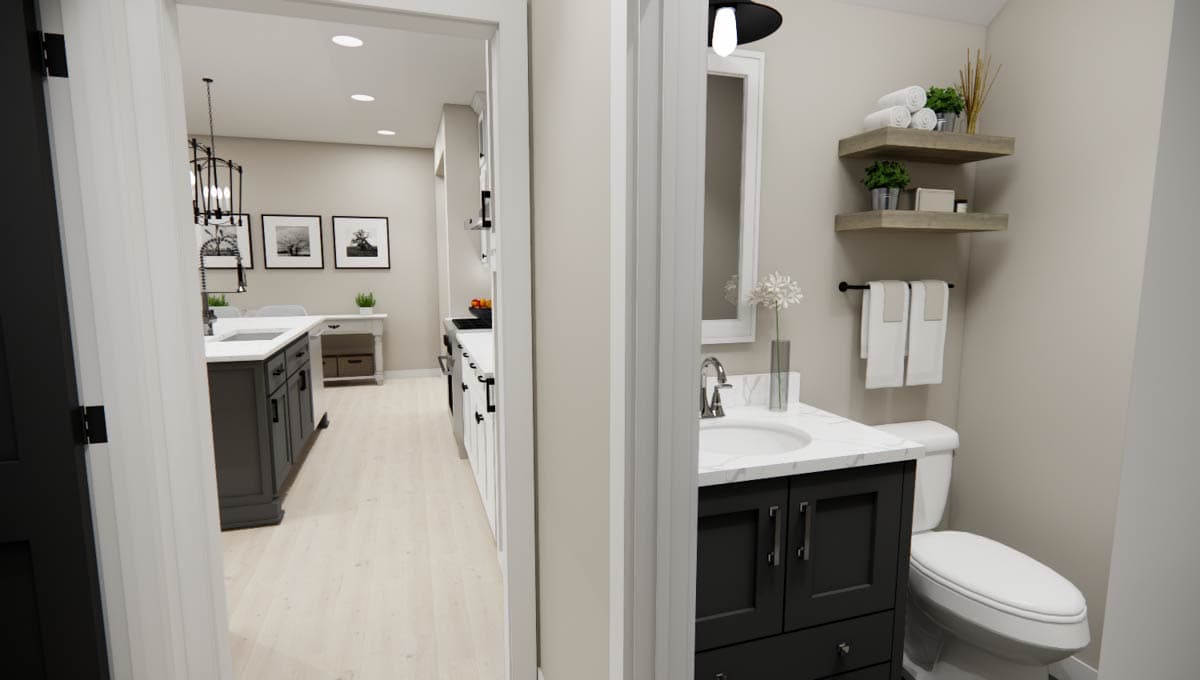 Plan 14896RK: One-Story Transitional New American House Plan with Loft Above - 2280 Sq Ft - Image #29 - Craftsman, Modern Farmhouse, New American, Transitional