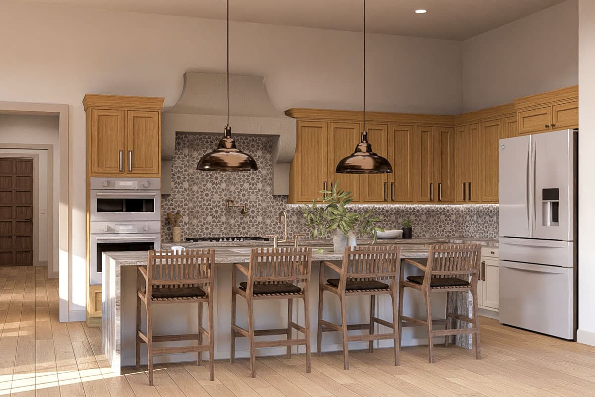 Plan 623453DJ: Single-Story Texas Hill Country House Plan with Courtyard and Angled Garage - 3584 Sq Ft - Image #15 - Hill Country, Mountain, Ranch