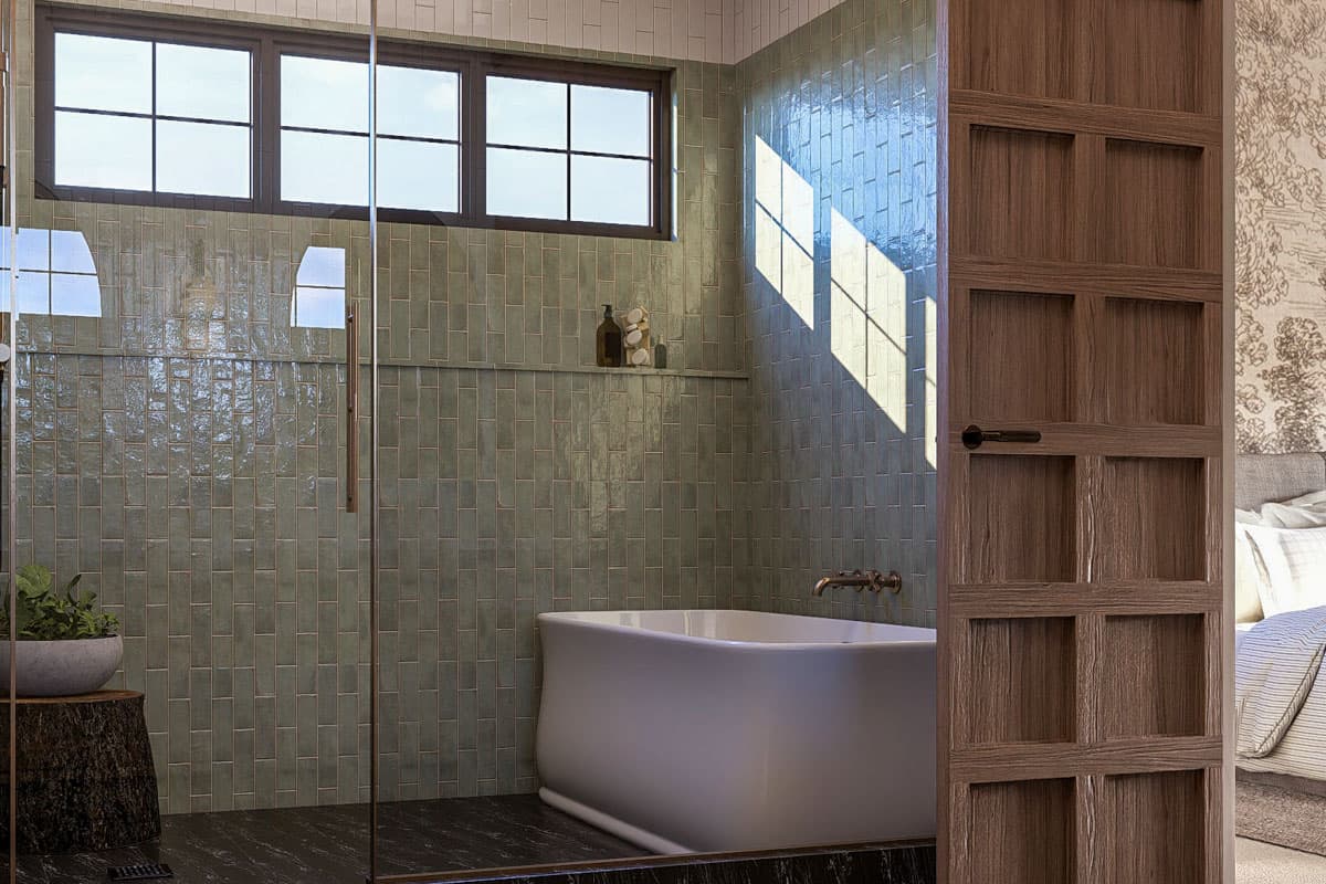 Plan 623453DJ: Single-Story Texas Hill Country House Plan with Courtyard and Angled Garage - 3584 Sq Ft - Image #20 - Hill Country, Mountain, Ranch