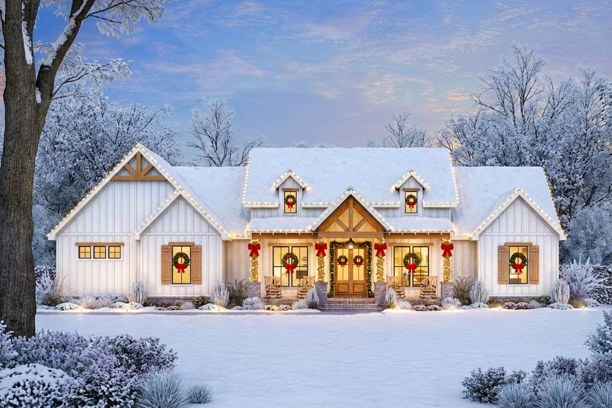 Plan 56550SM: 4-Bed Modern Farmhouse Plan with Vaulted Master Bedroom - 2343 Sq Ft - Image #14 - Country, Craftsman, Modern Farmhouse, New American