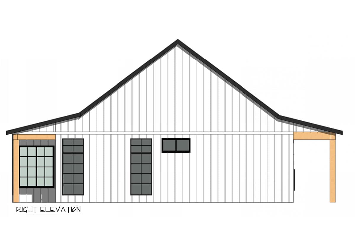 Plan 421005HFC: 2-Bed Country Cottage House Plan with Open Living and Dual Porches - Image #5 - Cottage, Country