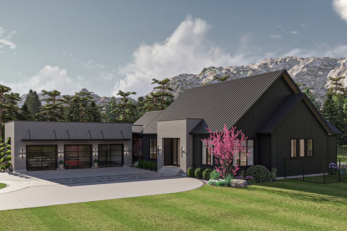 Plan 623454DJ: 3-Bed Single-Story Modern House Plan with Flex Room - 2574 Sq Ft - Image #6 - Contemporary, Modern