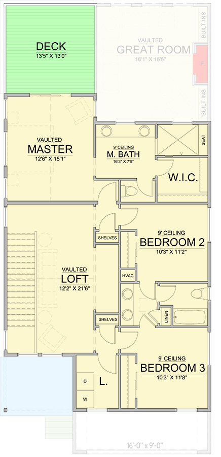 Plan 365048PED: Two-Story Traditional Country House Plan with Jack and Jill Bath - 2090 Sq Ft - Floor Plan - 2nd Floor - Country, Traditional