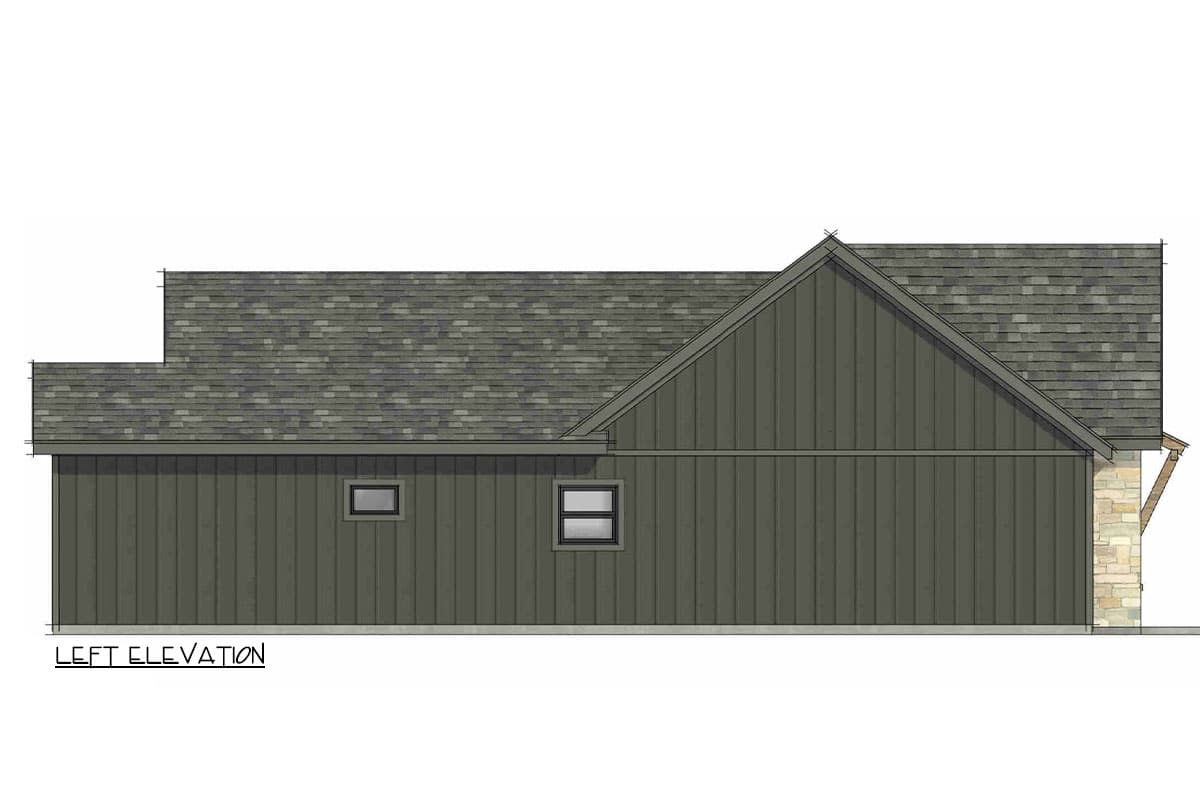 Plan 818157JSS: 3-Bed Cottage House Plan with Open-Concept Living Space - 1371 Sq Ft - Image #7 - Cottage, Farmhouse