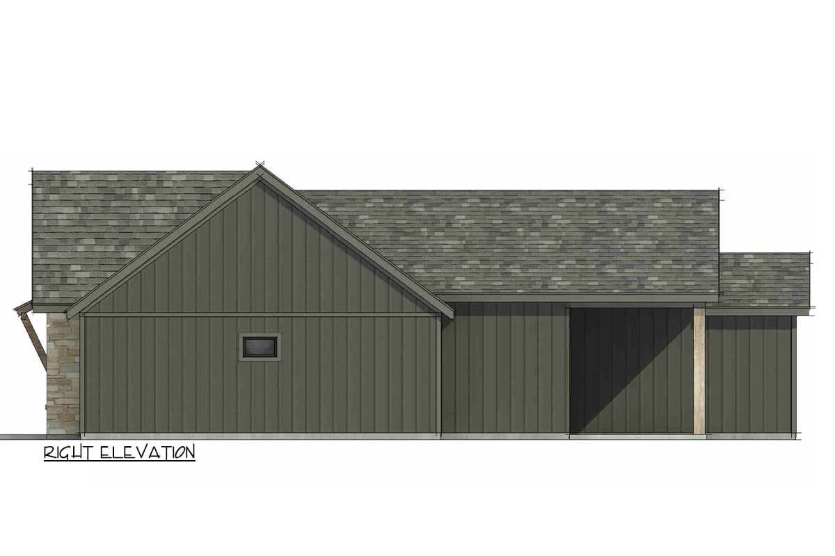 Plan 818157JSS: 3-Bed Cottage House Plan with Open-Concept Living Space - 1371 Sq Ft - Image #9 - Cottage, Farmhouse