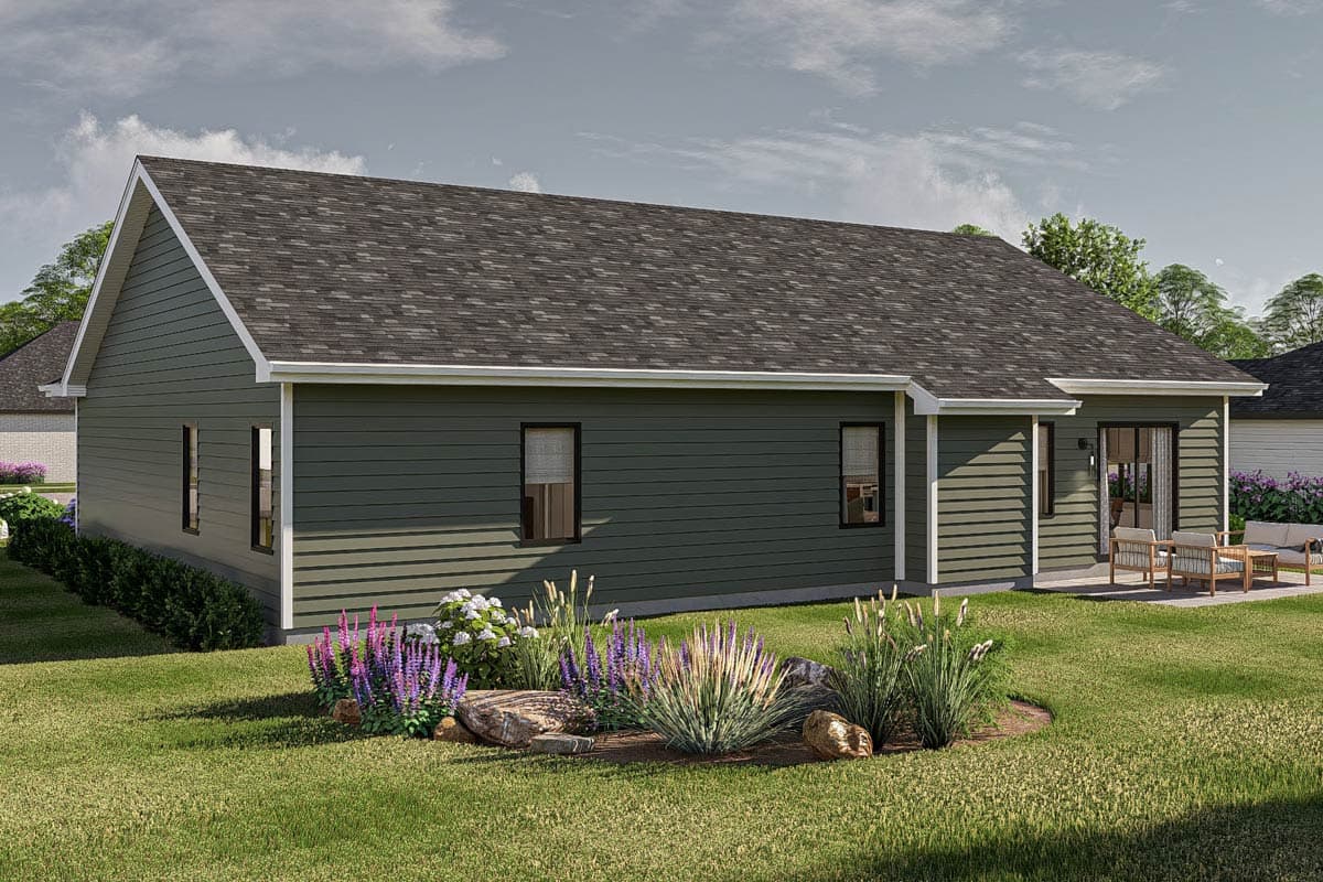 Plan 623456DJ: One-Story Traditional House Plan with Clustered Bedrooms - 1417 Sq Ft - Image #14 - Craftsman, Ranch, Traditional