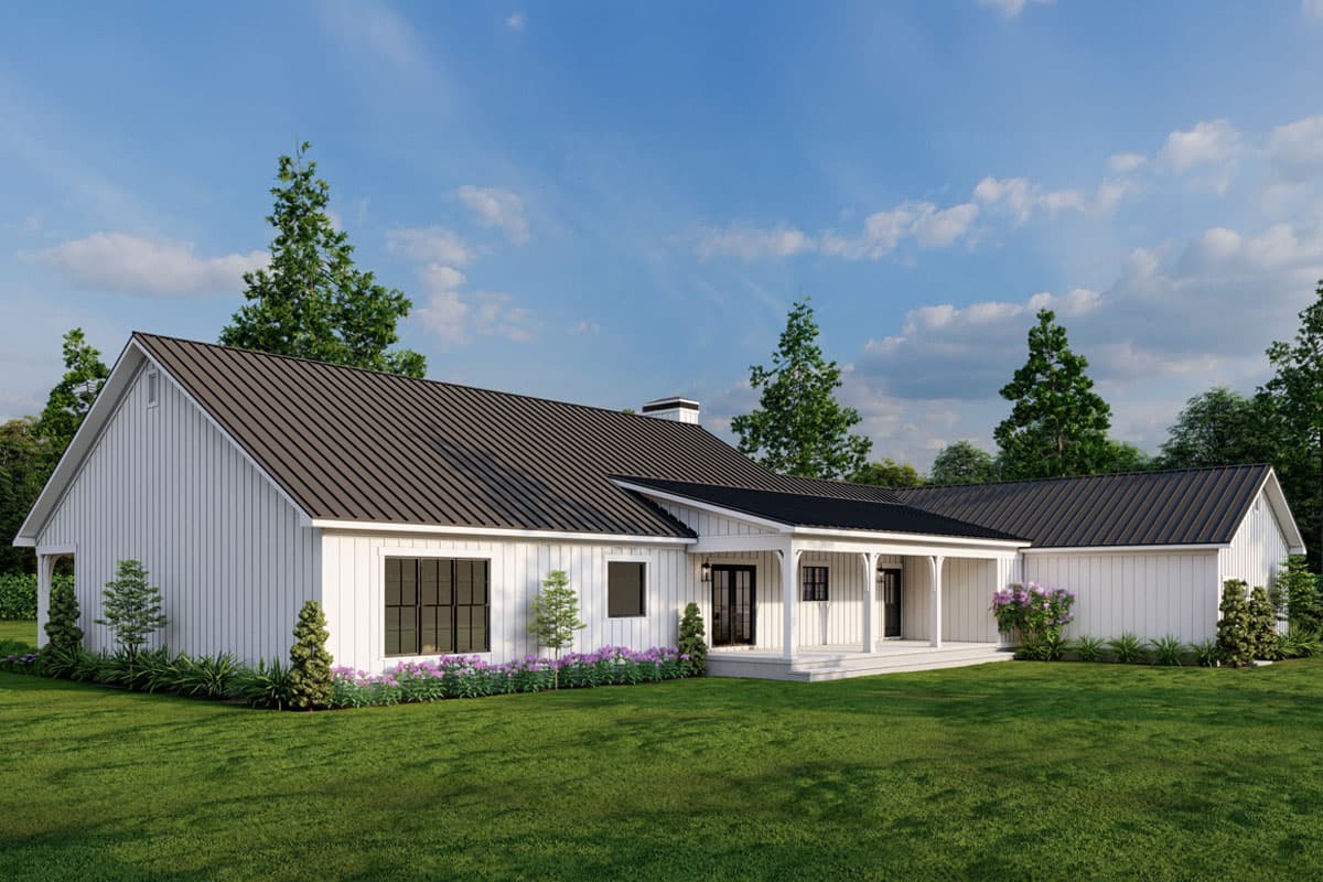 Plan 70905MK: 3-Bed Single-Story Country Farmhouse with Vaulted Great Room - 2411 Sq Ft - Image #6 - Country, Farmhouse, Ranch