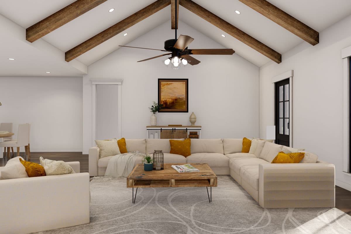 Plan 70905MK: 3-Bed Single-Story Country Farmhouse with Vaulted Great Room - 2411 Sq Ft - Image #9 - Country, Farmhouse, Ranch