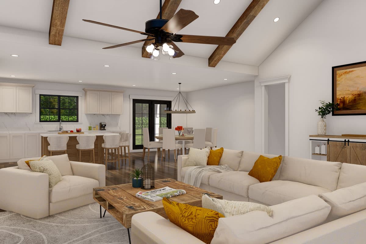 Plan 70905MK: 3-Bed Single-Story Country Farmhouse with Vaulted Great Room - 2411 Sq Ft - Image #10 - Country, Farmhouse, Ranch