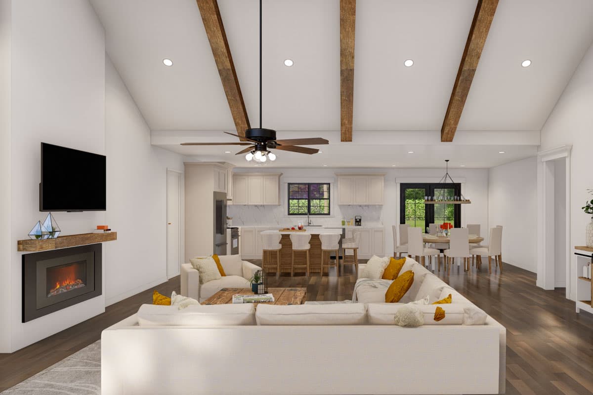 Plan 70905MK: 3-Bed Single-Story Country Farmhouse with Vaulted Great Room - 2411 Sq Ft - Image #11 - Country, Farmhouse, Ranch