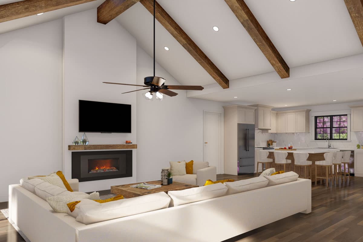 Plan 70905MK: 3-Bed Single-Story Country Farmhouse with Vaulted Great Room - 2411 Sq Ft - Image #12 - Country, Farmhouse, Ranch