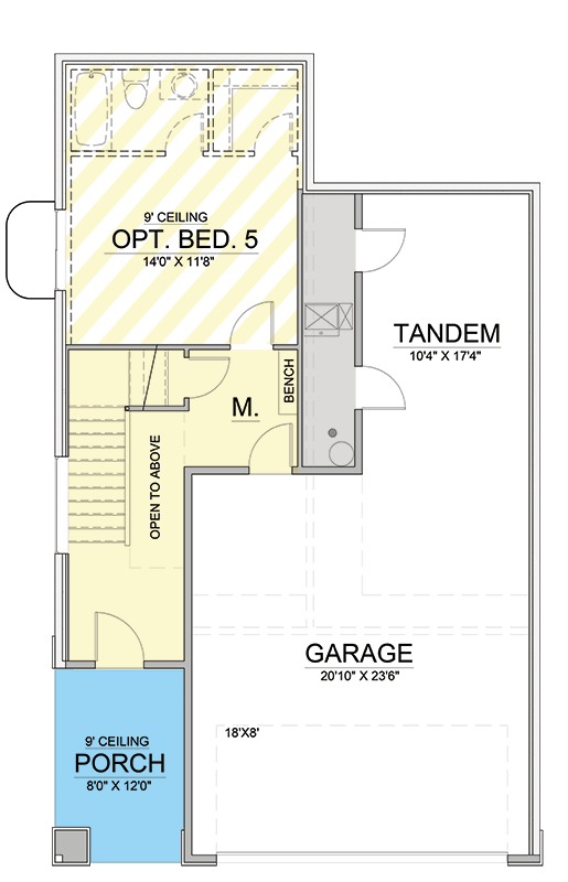 Plan 365051PED: 3-Story Modern House Plan with Rooftop Deck - 2793 Sq Ft - Floor Plan - Image #35 - Contemporary, Modern, Northwest