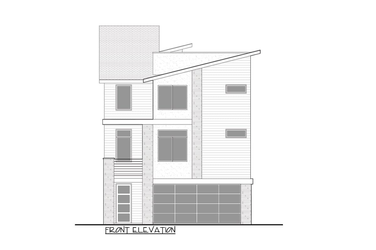 Plan 365051PED: 3-Story Modern House Plan with Rooftop Deck - 2793 Sq Ft - Image #28 - Contemporary, Modern, Northwest