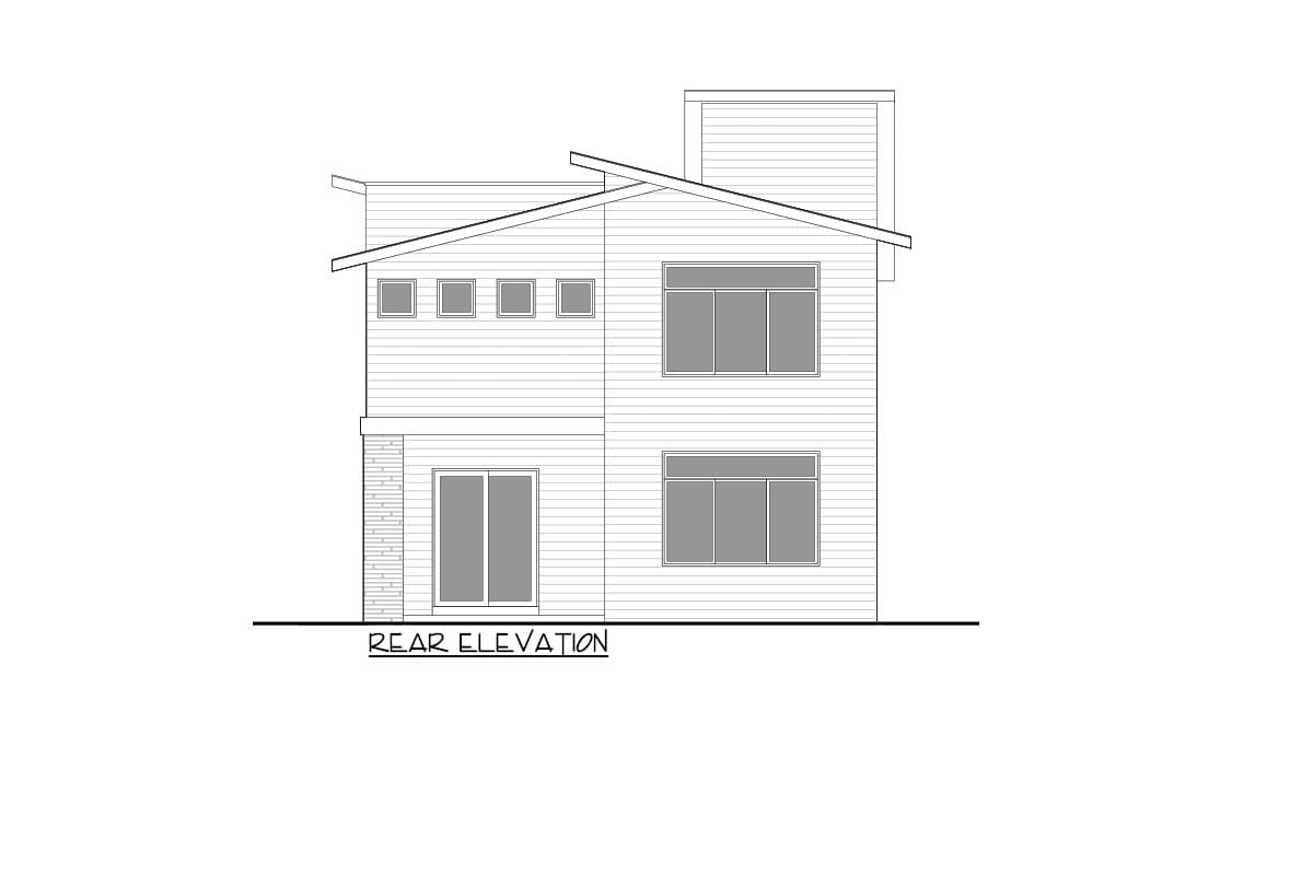 Plan 365051PED: 3-Story Modern House Plan with Rooftop Deck - 2793 Sq Ft - Image #30 - Contemporary, Modern, Northwest