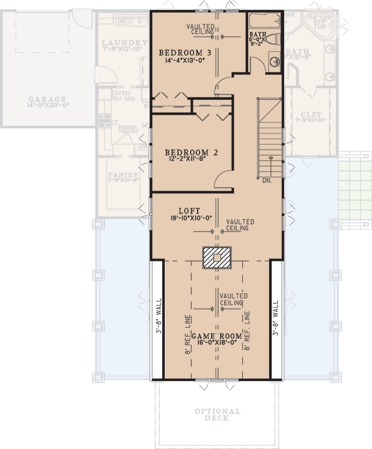 Plan 70906MK: Two-Story Lake House Plan with Wrap-Around Porch - 2706 Sq Ft - Floor Plan - 2nd Floor - Country, Craftsman, Mountain, Rustic