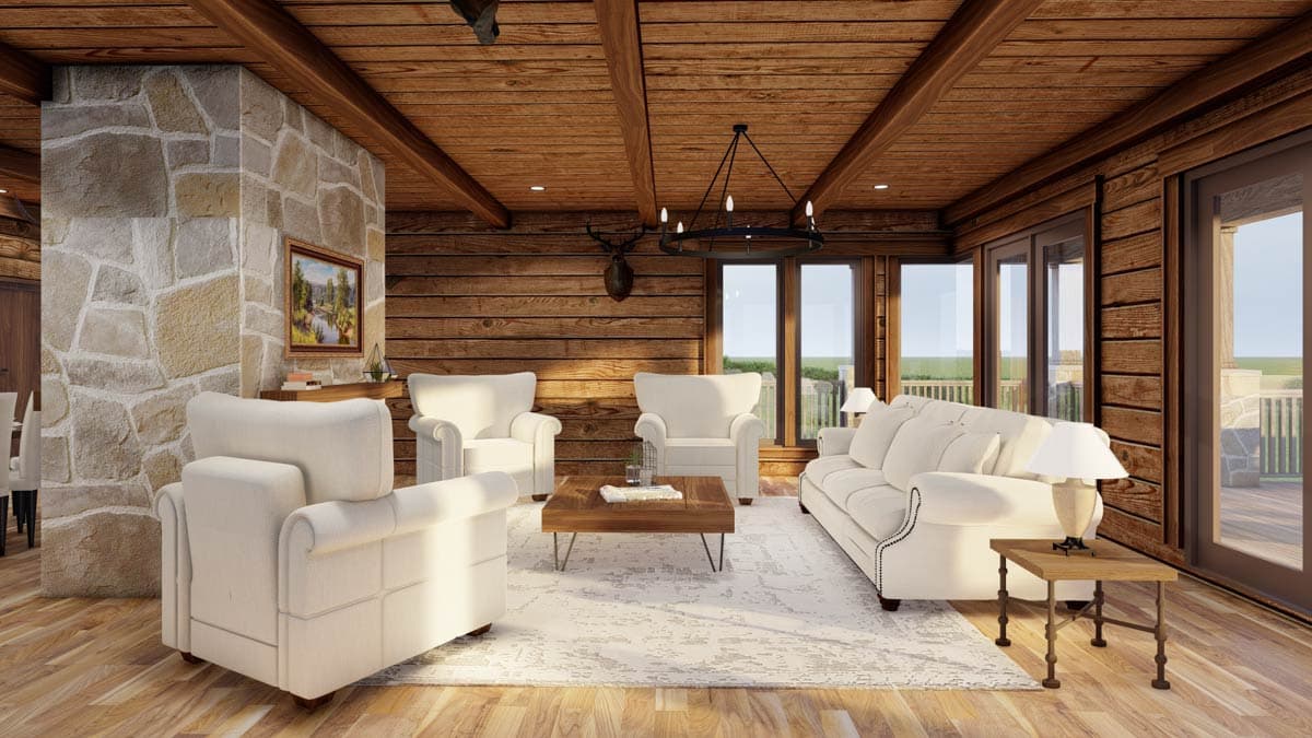 Plan 70906MK: Two-Story Lake House Plan with Wrap-Around Porch - 2706 Sq Ft - Image #7 - Country, Craftsman, Mountain, Rustic