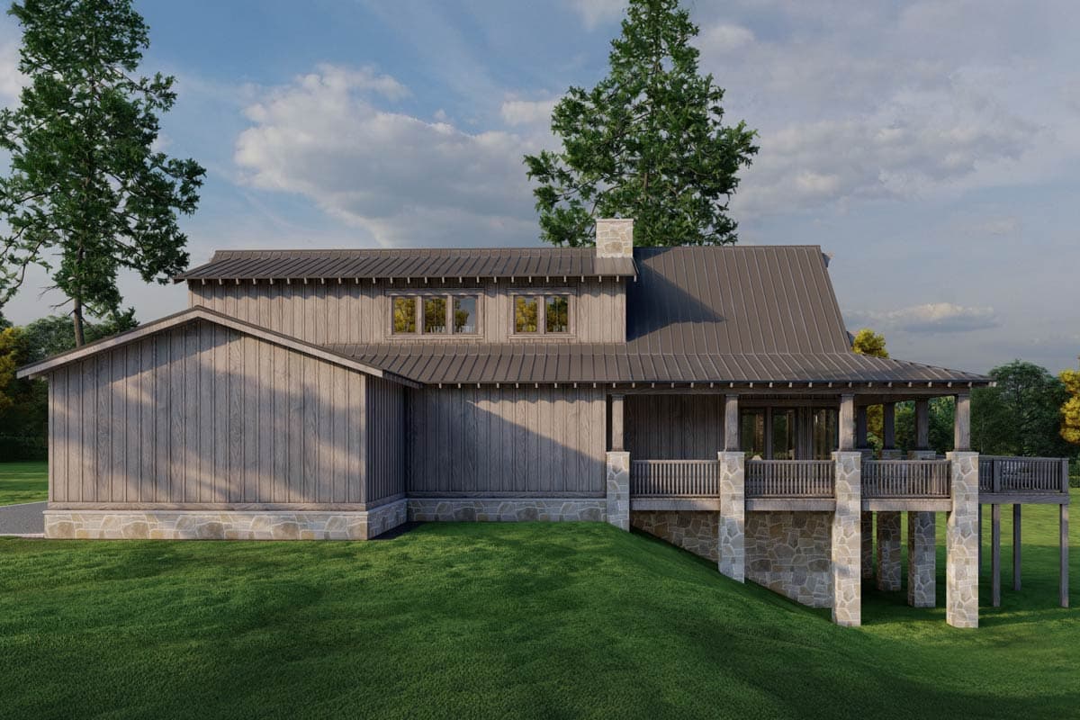 Plan 70906MK: Two-Story Lake House Plan with Wrap-Around Porch - 2706 Sq Ft - Image #9 - Country, Craftsman, Mountain, Rustic